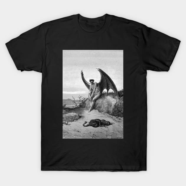 Lucifer the Fallen Angel | Paradise Lost | Satanic Art T-Shirt by WearSatan